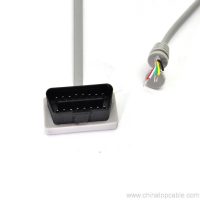Ultra tipis OBDII gantung diagnostik kabel dengan fleksibel TPE tali 4