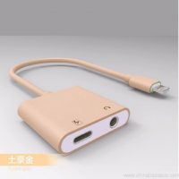 Audio and charge splitter connector adapter for iphone 7 2