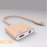 Audio û pere adapter connector Splitter ji bo iphone 7 2