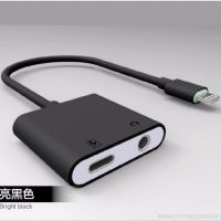 Audio and charge splitter connector adapter for iphone 7 6
