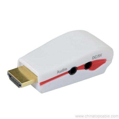 1080P HDMI Male to VGA Female Video Converter Adapter +USB Power Audio Cable PC - Image 4
