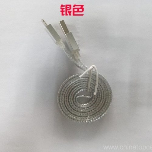 1M Crystal flat USB mirco cable charging fast USB cable for Samsung S6 edge - Image 6
