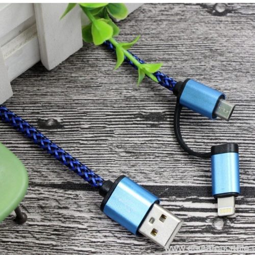 2 in 1 Micro USB + lighing phone wire charger rapid fast transfer cord - Image 7