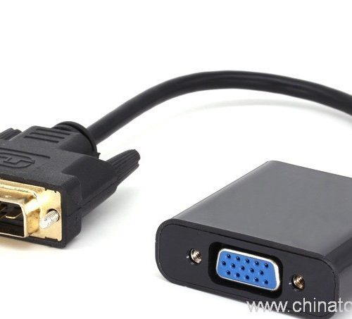 24+1 Pin DVI To VGA Converter Cable Male To Female DVI To VGA Video Cable