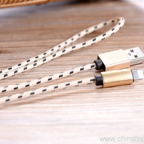 Aluminum Connector Nylon Braided Textile Woven Knitting USB Cable For Iphone - Image 4