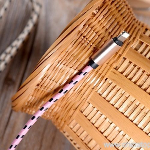 Aluminum Connector Nylon Braided Textile Woven Knitting USB Cable For Iphone - Image 5