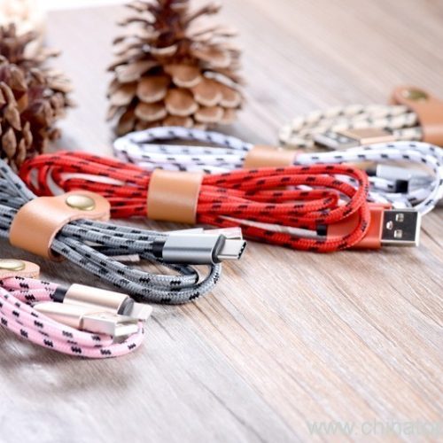 Aluminum Connector Nylon Braided Textile Woven Knitting USB Cable For Iphone - Image 7