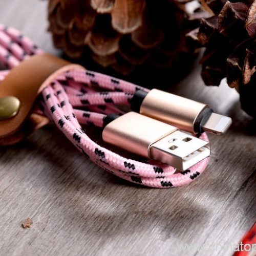 Aluminum Connector Nylon Braided Textile Woven Knitting USB Cable For Iphone - Image 8