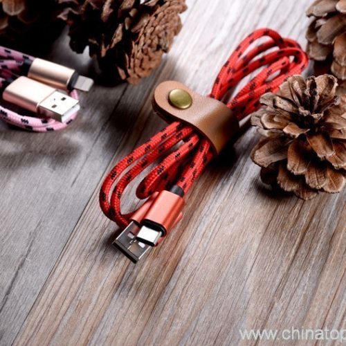 Aluminum Connector Nylon Braided Textile Woven Knitting USB Cable For Iphone - Image 9
