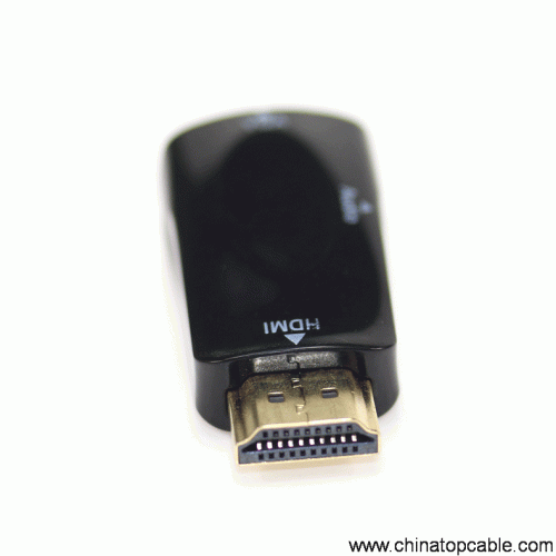 HDMI female to VGA Converter Adapter 1080P With Audio Cable For PC TV - Image 3