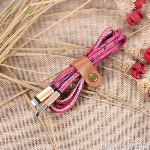 Super Strong PU Leather Metal Plug Micro USB Cable for Samsung Andriod Smart Phone - Image 8