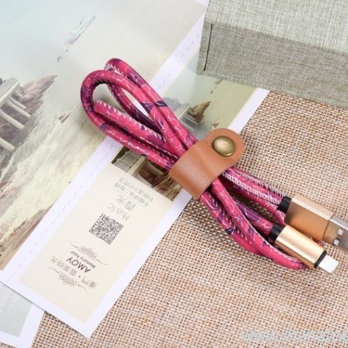 Super Strong PU Leather Metal Plug Micro USB Cable for Samsung Andriod Smart Phone - Image 9