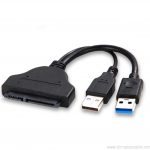 USB-3-0-به-SATA-22 پین-2-5-هارد دیسک درایو-تبدیل-آداپتور کابل-با-USB-قدرت کابل برای SSD-HHD-16