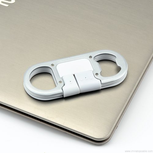 USB Data Line USB Charge Sync Cable + Bottle Opener + Keychain For Android Phone - Image 4