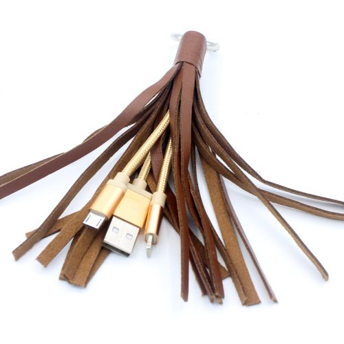 Keyring All in 1 Data Charging Cable with Fashion Fringe For Smartphones - Image 6