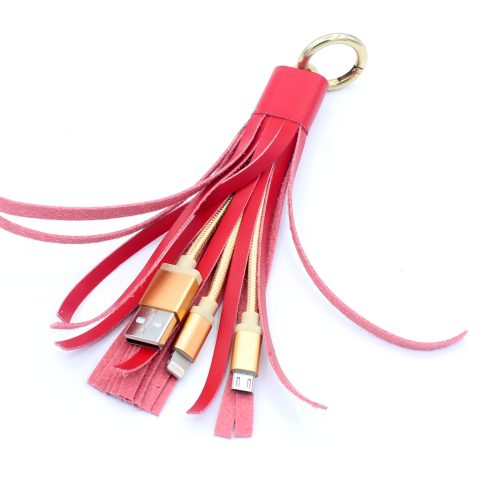 Keyring All in 1 Data Charging Cable with Fashion Fringe For Smartphones - Image 10