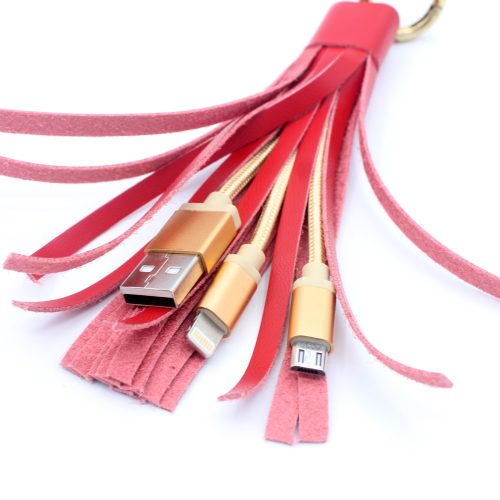 Keyring All in 1 Data Charging Cable with Fashion Fringe For Smartphones - Image 11