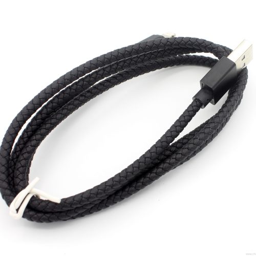 Top Quality 6 Strand PU Leather Braided Colorful USB Data line Charger Cable - Image 15