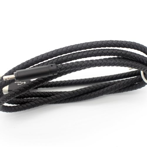Top Quality 6 Strand PU Leather Braided Colorful USB Data line Charger Cable - Image 17