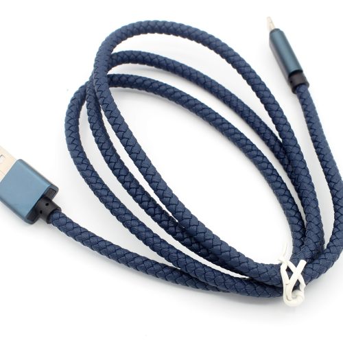Top Quality 6 Strand PU Leather Braided Colorful USB Data line Charger Cable - Image 21