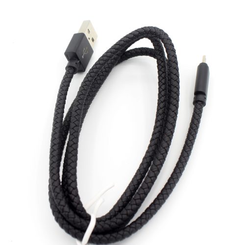 Top Quality 6 Strand PU Leather Braided Colorful USB Data line Charger Cable - Image 25