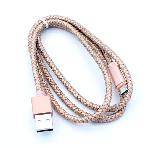 Top Quality 6 Strand PU Leather Braided Colorful USB Data line Charger Cable - Image 29