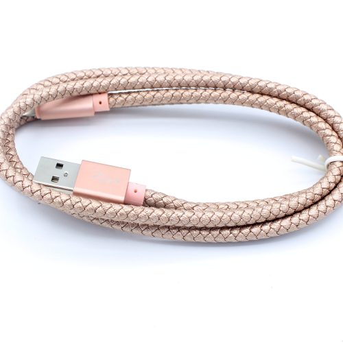 Top Quality 6 Strand PU Leather Braided Colorful USB Data line Charger Cable - Image 7