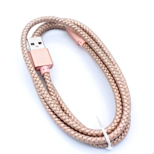 Top Quality 6 Strand PU Leather Braided Colorful USB Data line Charger Cable - Image 8