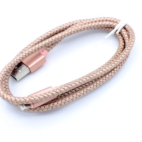 Top Quality 6 Strand PU Leather Braided Colorful USB Data line Charger Cable - Image 9