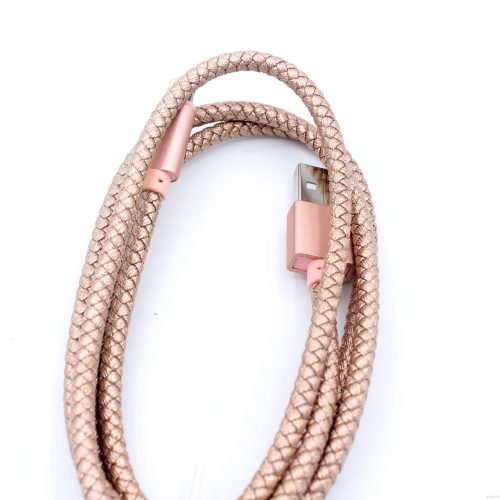 Top Quality 6 Strand PU Leather Braided Colorful USB Data line Charger Cable - Image 10