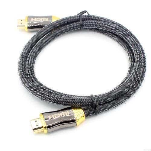 Braided Cord Flat wire 4K HDMI 2.0 Ready High Speed Premium Gold Plated HDMI Cable - Image 1