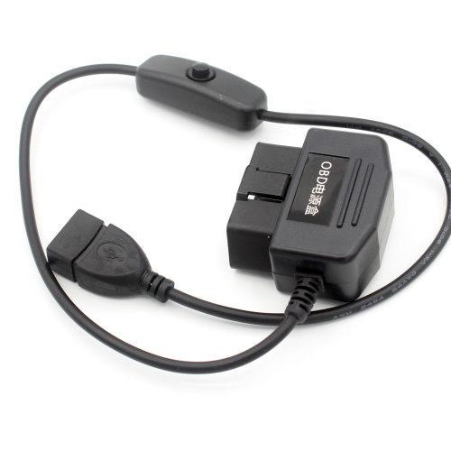 OBD2 16Pin To USB Charger Cable With Switch For Car DVR GPS - Image 3