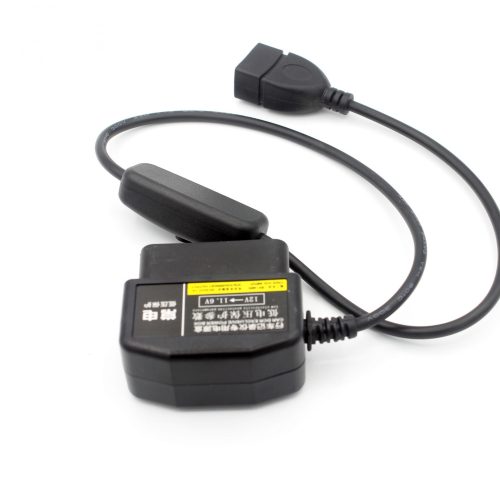 OBD2 16Pin To USB Charger Cable With Switch For Car DVR GPS