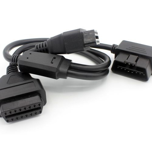 1 to 2 90 angle head OBD-II 16 Pin Male to M/F Splitter Extension Diagnostic Cable - Image 4