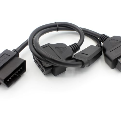 1 to 2 90 angle head OBD-II 16 Pin Male to M/F Splitter Extension Diagnostic Cable - Image 9