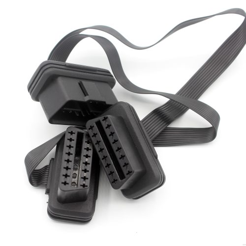 1 to 2 Flat OBD-II 16-Pin Splitter Extension Cable - Image 3