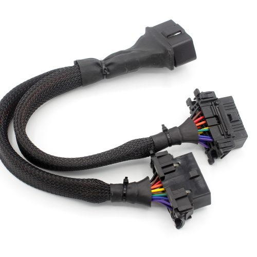 1 to 2 Mesh Grid OBD2 OBD-II 16 Pin Male to M/F Splitter Extension Diagnostic Cable - Image 4
