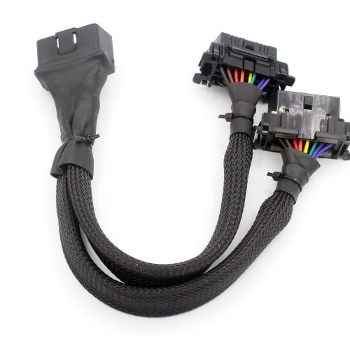 1 to 2 Mesh Grid OBD2 OBD-II 16 Pin Male to M/F Splitter Extension Diagnostic Cable - Image 5