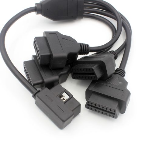 1 to 4 OBD2 OBD-II 16 Pin Male to M/F Splitter Extension Diagnostic Cable - Image 3