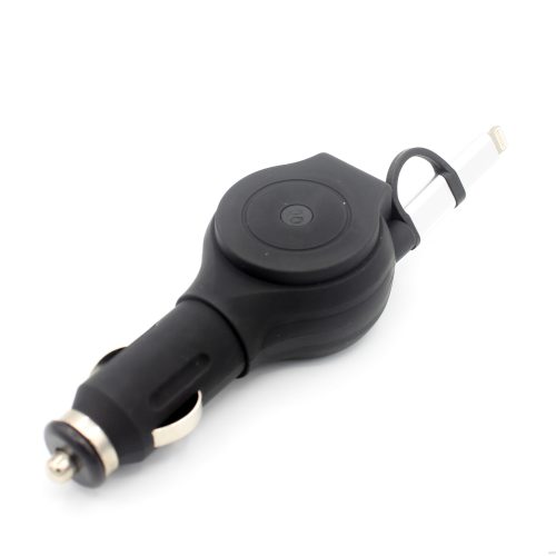 QC 3.0 Retractable 2-in-1 Car Charger, Micro + Lightning - Image 4