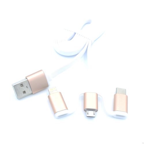 3 in 1 Micro+IOS+Type-c Connector Charging+Data Transfer Use USB Cable For Mobile Phone,Computer - Image 14