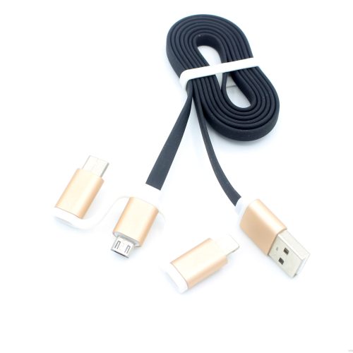 3 in 1 Micro+IOS+Type-c Connector Charging+Data Transfer Use USB Cable For Mobile Phone,Computer - Image 8