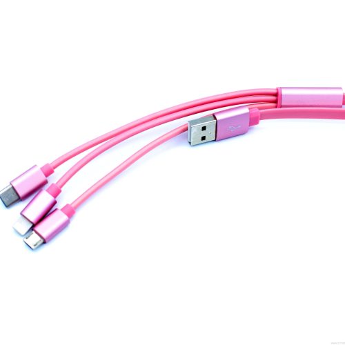 3-in-1 TPE Noodle Cable: Android, iPhone, Type-C - Image 5