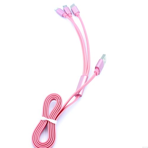 3-in-1 TPE Noodle Cable: Android, iPhone, Type-C - Image 6