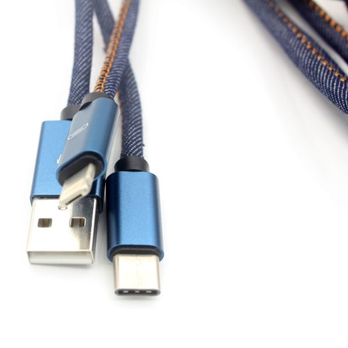 Aluminum Shell Cowboy Jeans 2 in 1 USB Connector Cable - Image 12