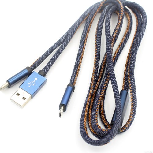 Aluminum Shell Cowboy Jeans 2 in 1 USB Connector Cable - Image 6