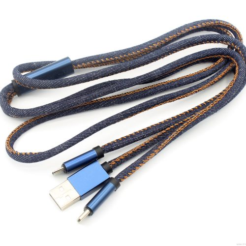 Aluminum Shell Cowboy Jeans 2 in 1 USB Connector Cable - Image 7