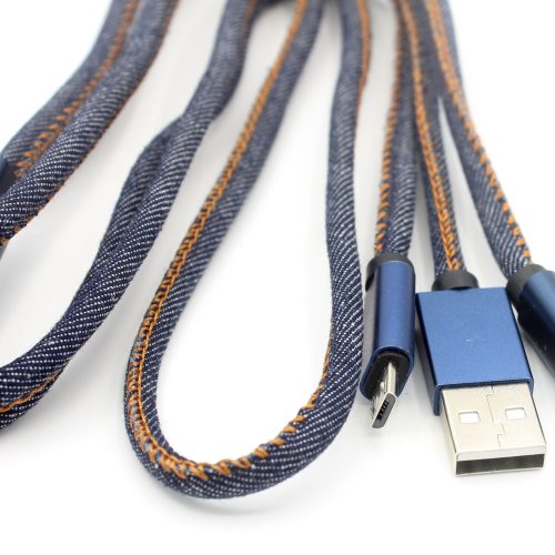 Aluminum Shell Cowboy Jeans 2 in 1 USB Connector Cable - Image 8