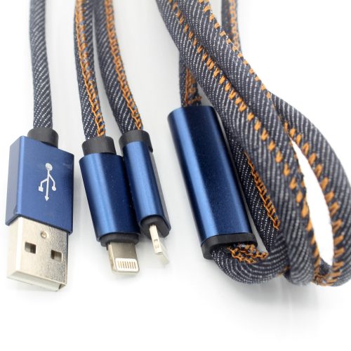 Aluminum Shell Cowboy Jeans 2 in 1 USB Connector Cable - Image 9