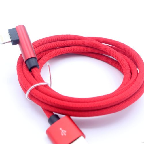90-Degree Fabric iPhone Charging Cable, 1.2 m